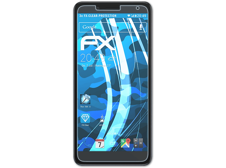 ATFOLIX 3x FX-Clear Displayschutz(für 1C Alcatel (2019))