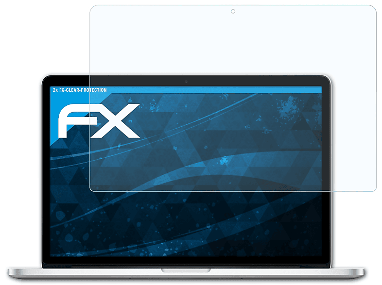 MacBook Displayschutz(für 2x 15 Retina) FX-Clear ATFOLIX Pro Apple