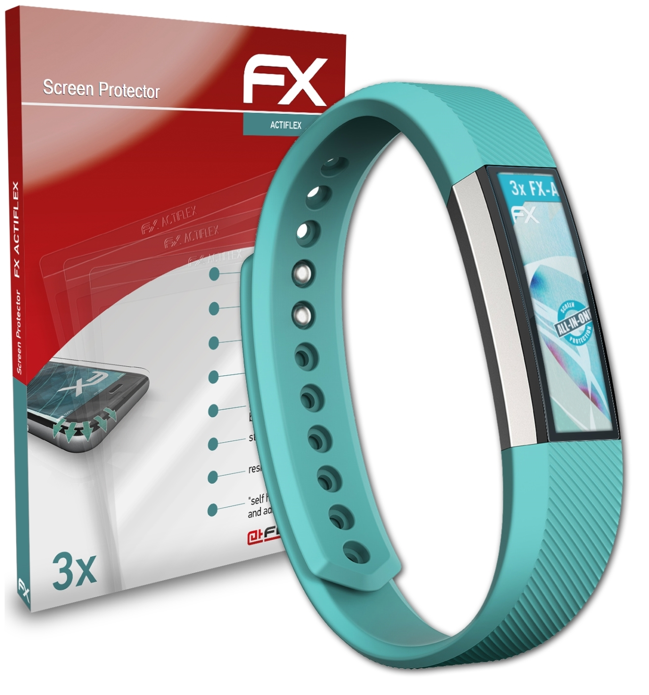 ATFOLIX 3x FX-ActiFleX Alta) Displayschutz(für Fitbit