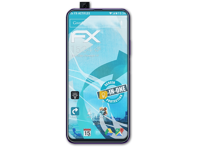 ATFOLIX 3x FX-ActiFleX Displayschutz(für Huawei Honor (Global)) 9X