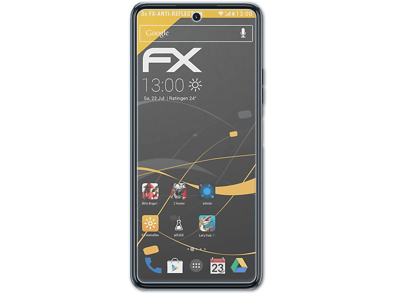 17 FX-Antireflex Displayschutz(für Camon ATFOLIX Tecno 3x Pro)