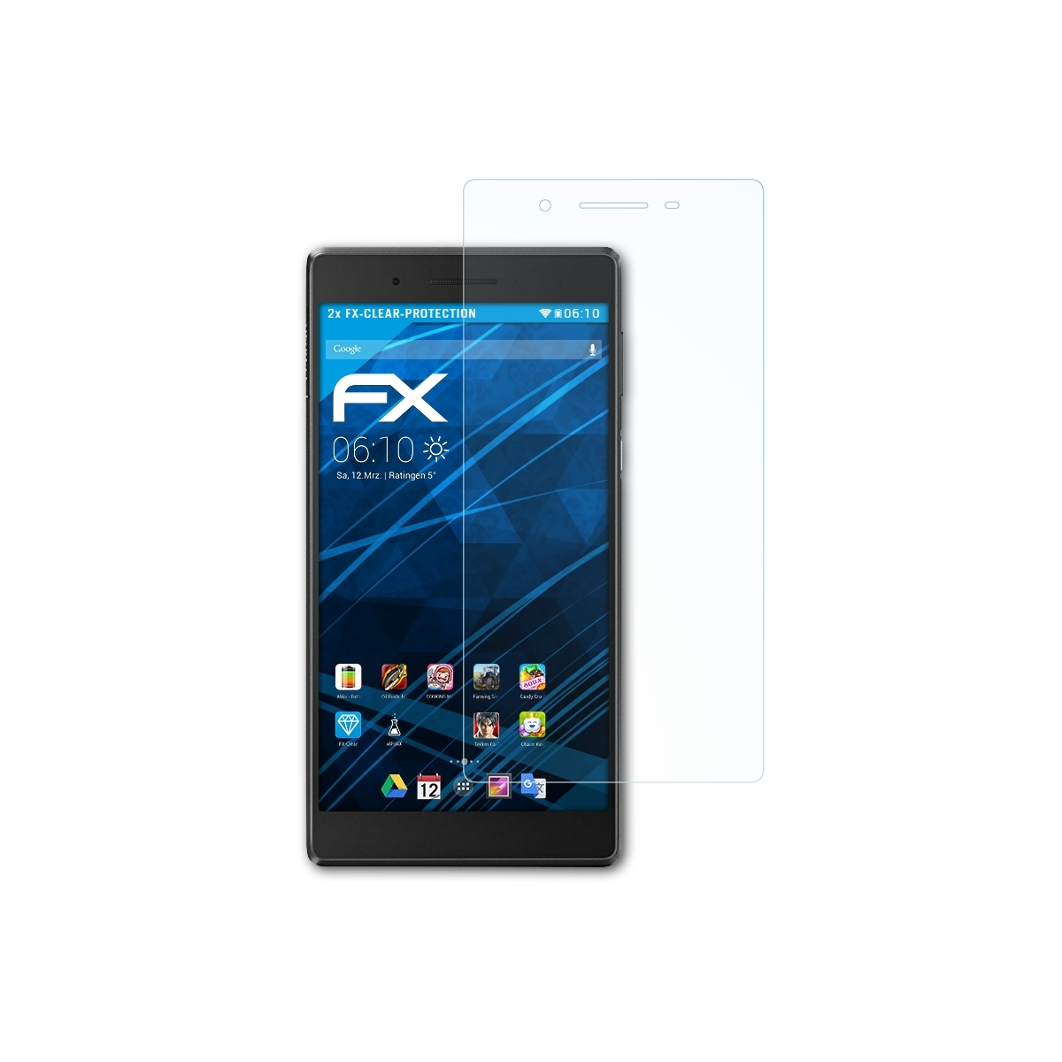 FX-Clear 2x ATFOLIX Lenovo Tab Displayschutz(für 7)