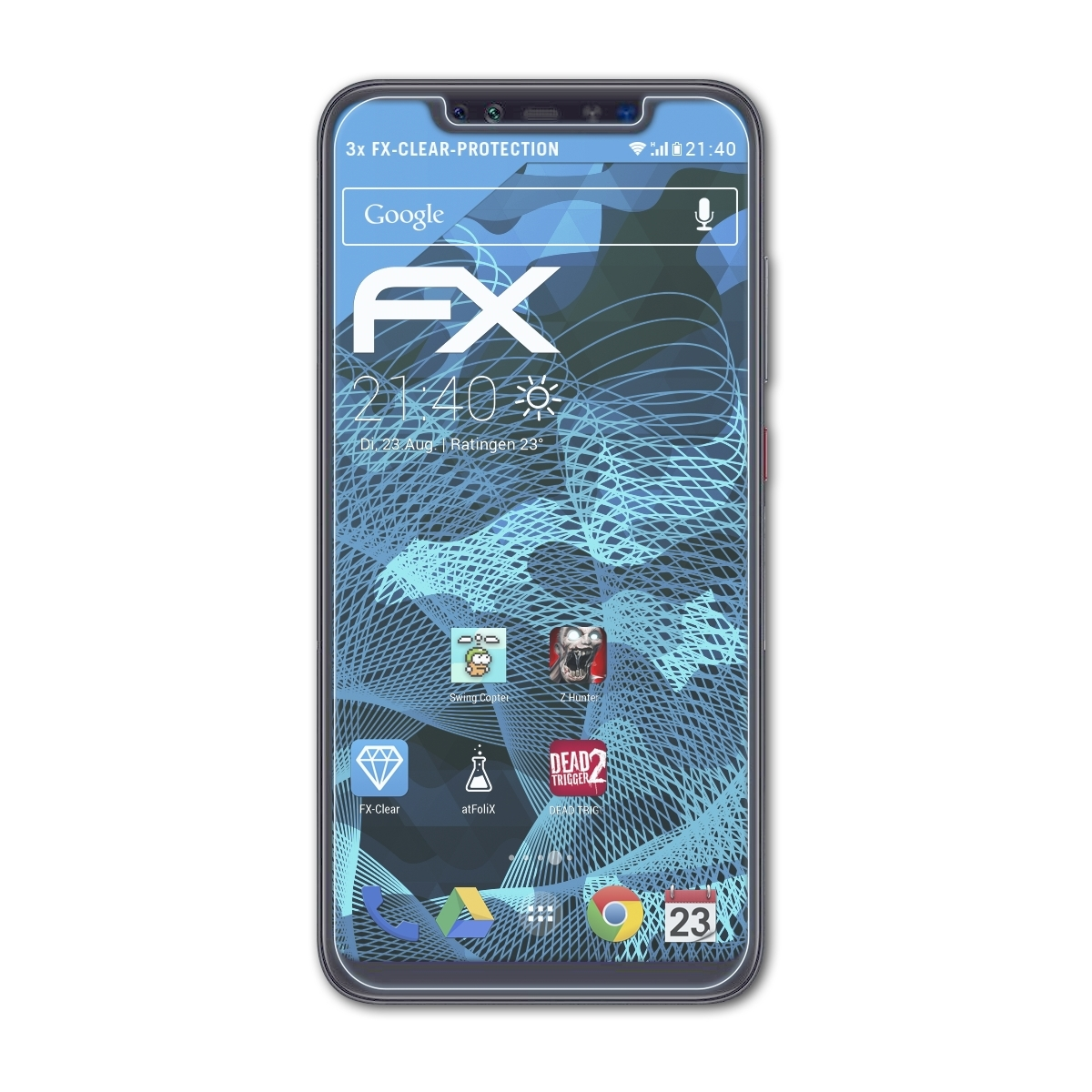 Displayschutz(für FX-Clear ATFOLIX 3x Xiaomi Pro) Mi 8