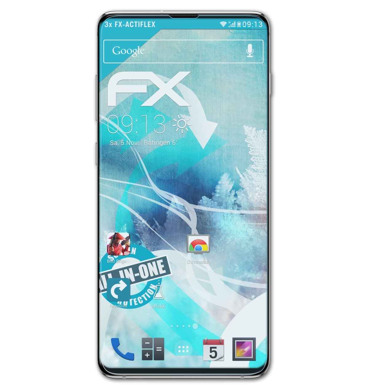 S10 Plus FX-ActiFleX Samsung ATFOLIX Displayschutz(für 3x Galaxy (Casefit))