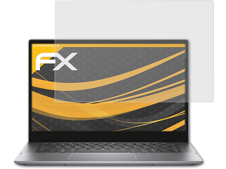 ATFOLIX 2x FX-Antireflex Displayschutz(für Dell Inspiron 14 2-in-1 (cn54303))