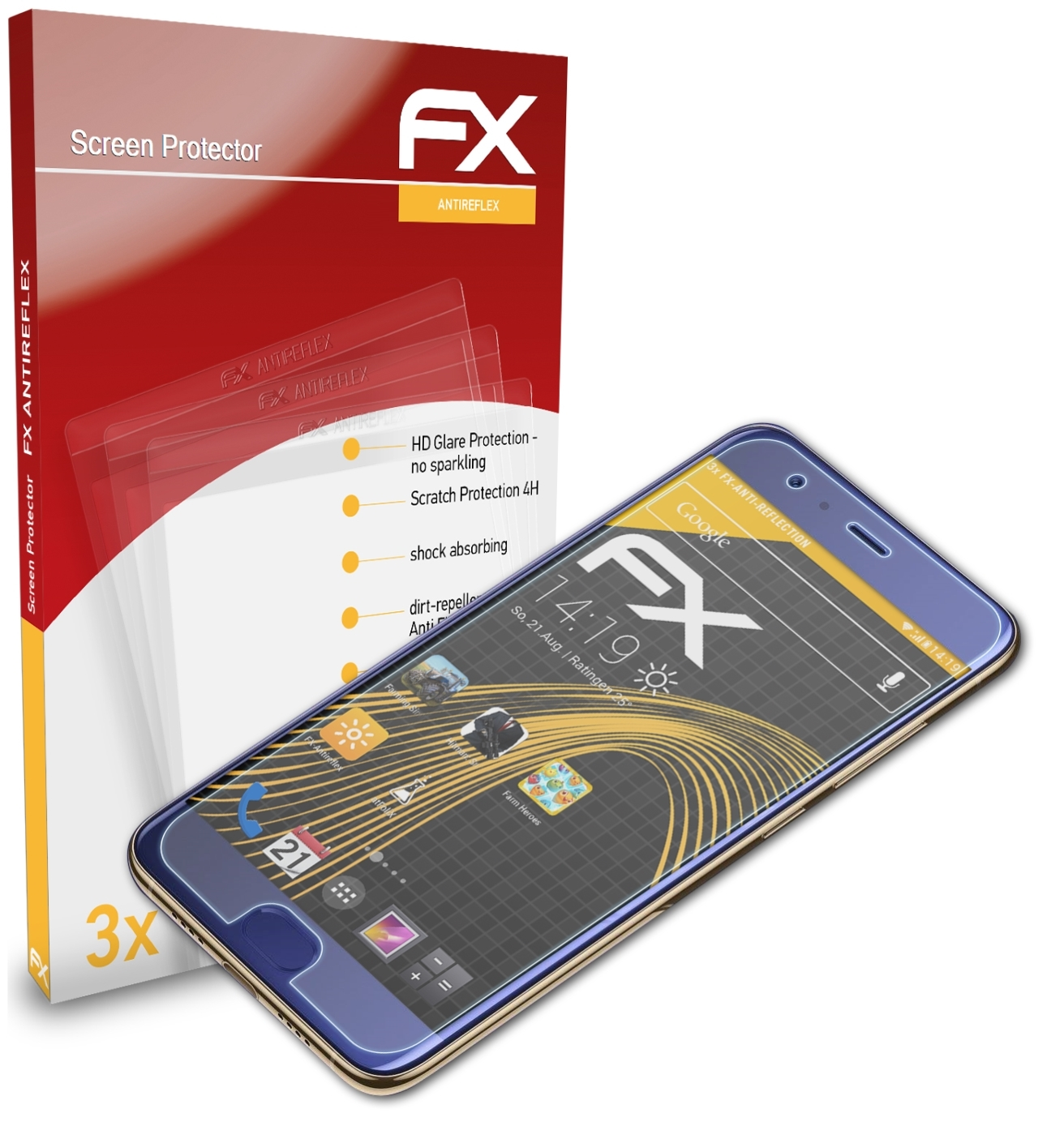 ATFOLIX 3x Mi6) Displayschutz(für Xiaomi FX-Antireflex