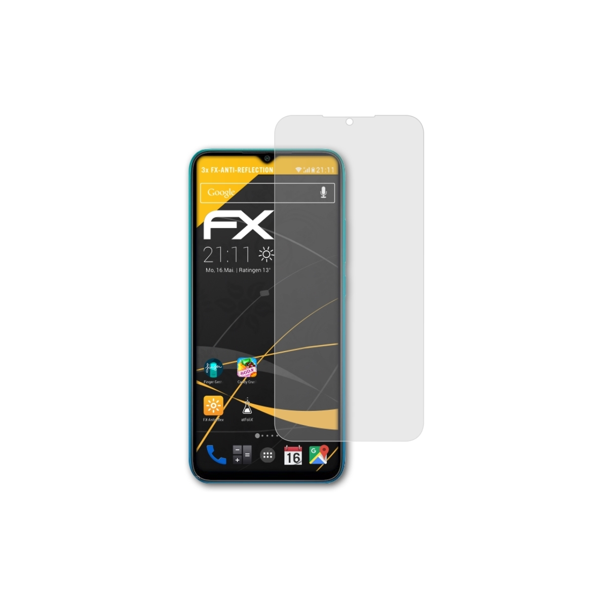 9i Redmi Displayschutz(für FX-Antireflex ATFOLIX Xiaomi Sport) 3x