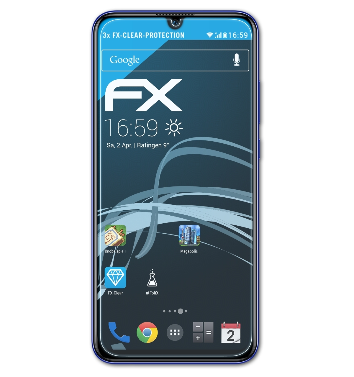 ATFOLIX 3x FX-Clear Huawei Displayschutz(für Smart+ 2019) P