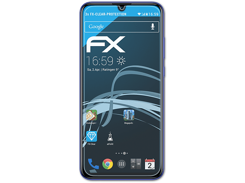 Displayschutz(für 3x Smart+ 2019) FX-Clear P Huawei ATFOLIX