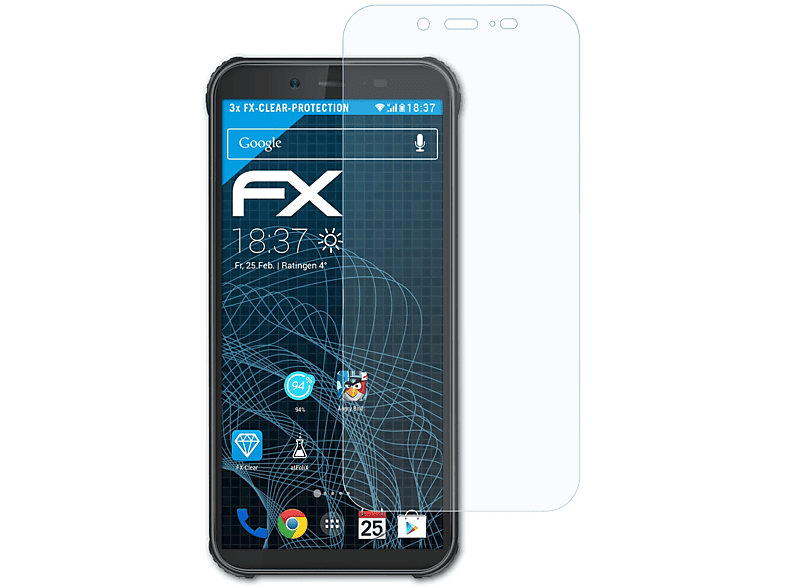 ATFOLIX 3x FX-Clear Displayschutz(für Plus) BV5500 Blackview