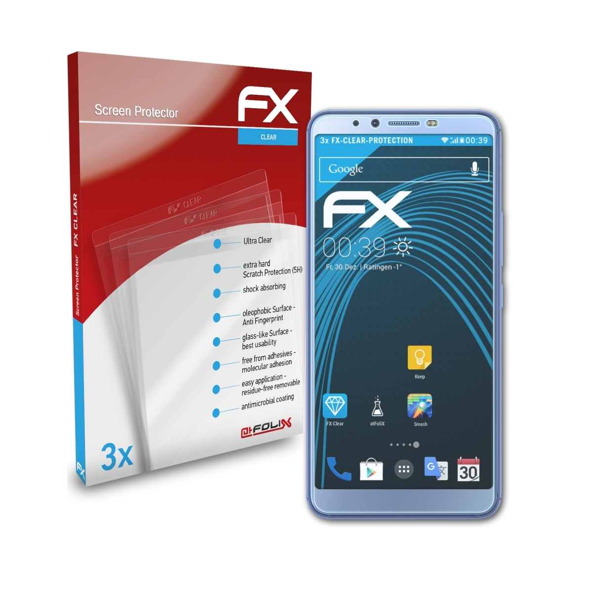 FX-Clear X) Camon 3x Displayschutz(für Tecno ATFOLIX