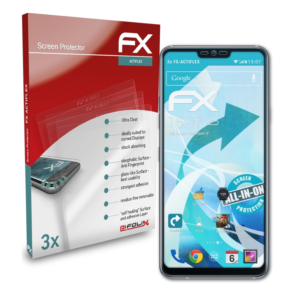 G7 ATFOLIX LG FX-ActiFleX ThinQ) 3x Displayschutz(für