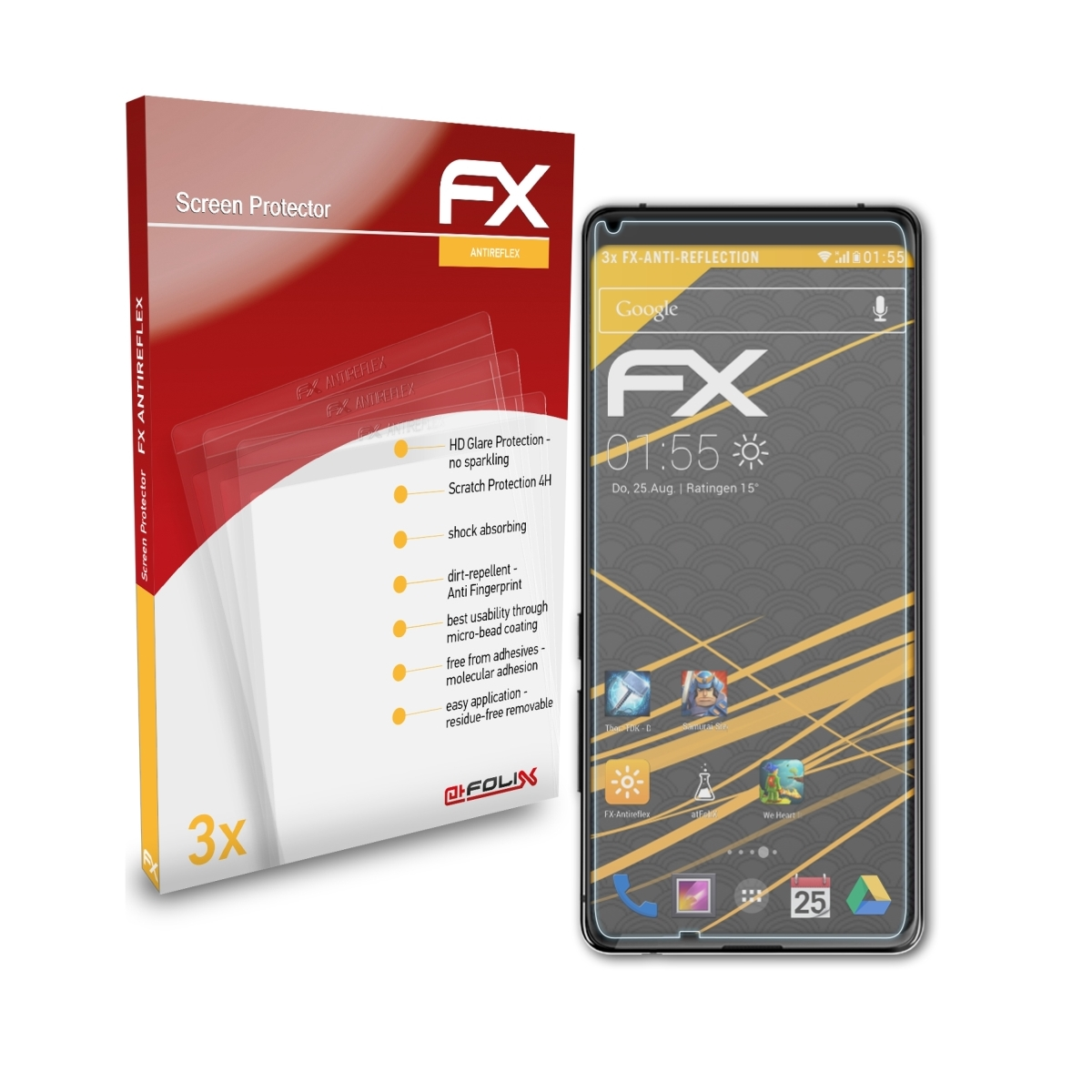 ATFOLIX 3x FX-Antireflex Displayschutz(für 2) AllCall Mix