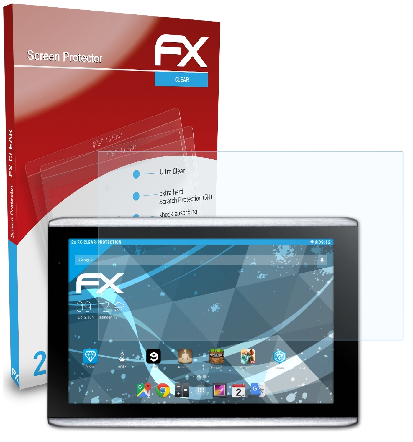 ATFOLIX 2x FX-Clear Displayschutz(für A500, Iconia Acer A501)