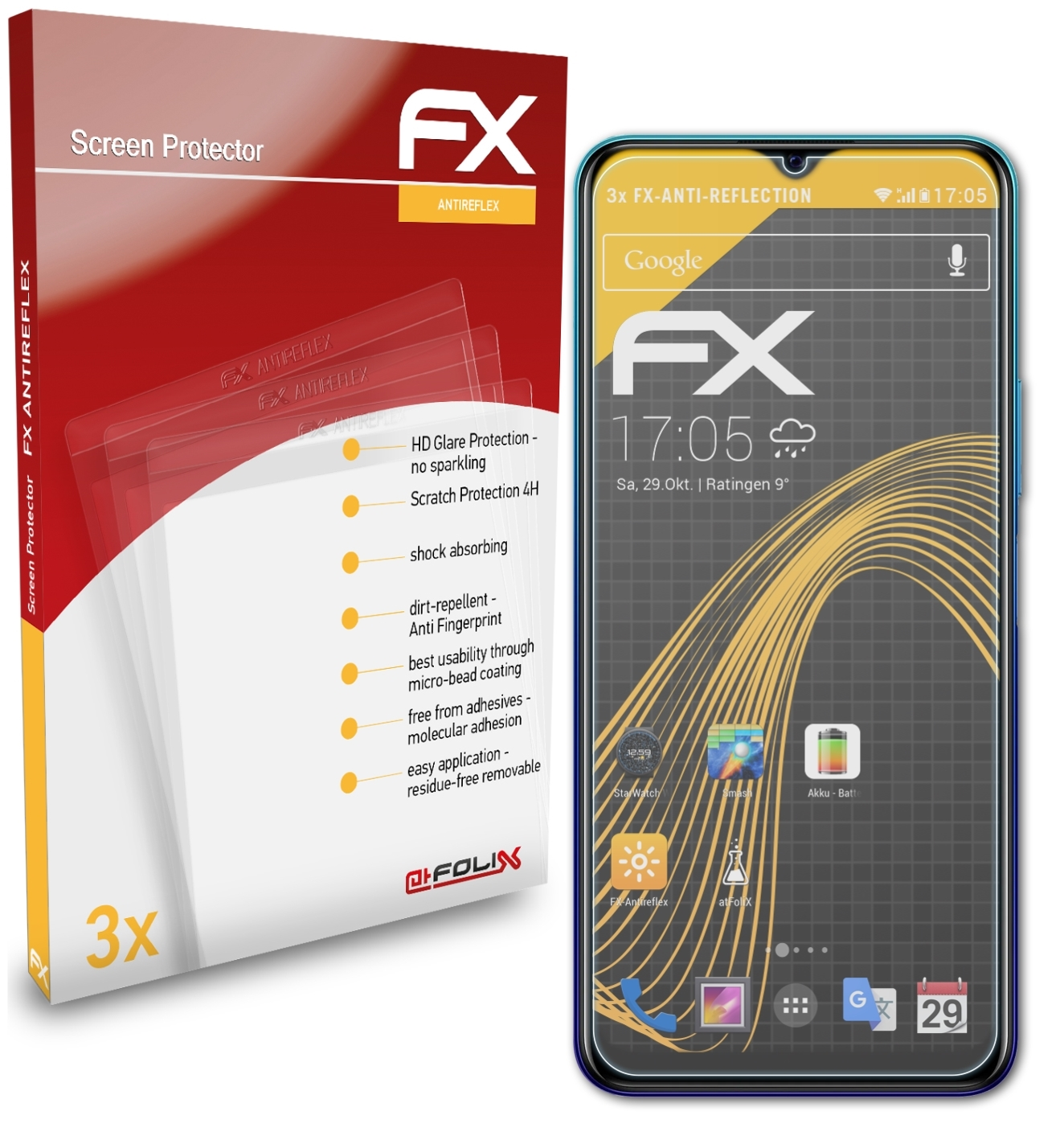 Y20s) Displayschutz(für FX-Antireflex Vivo ATFOLIX 3x