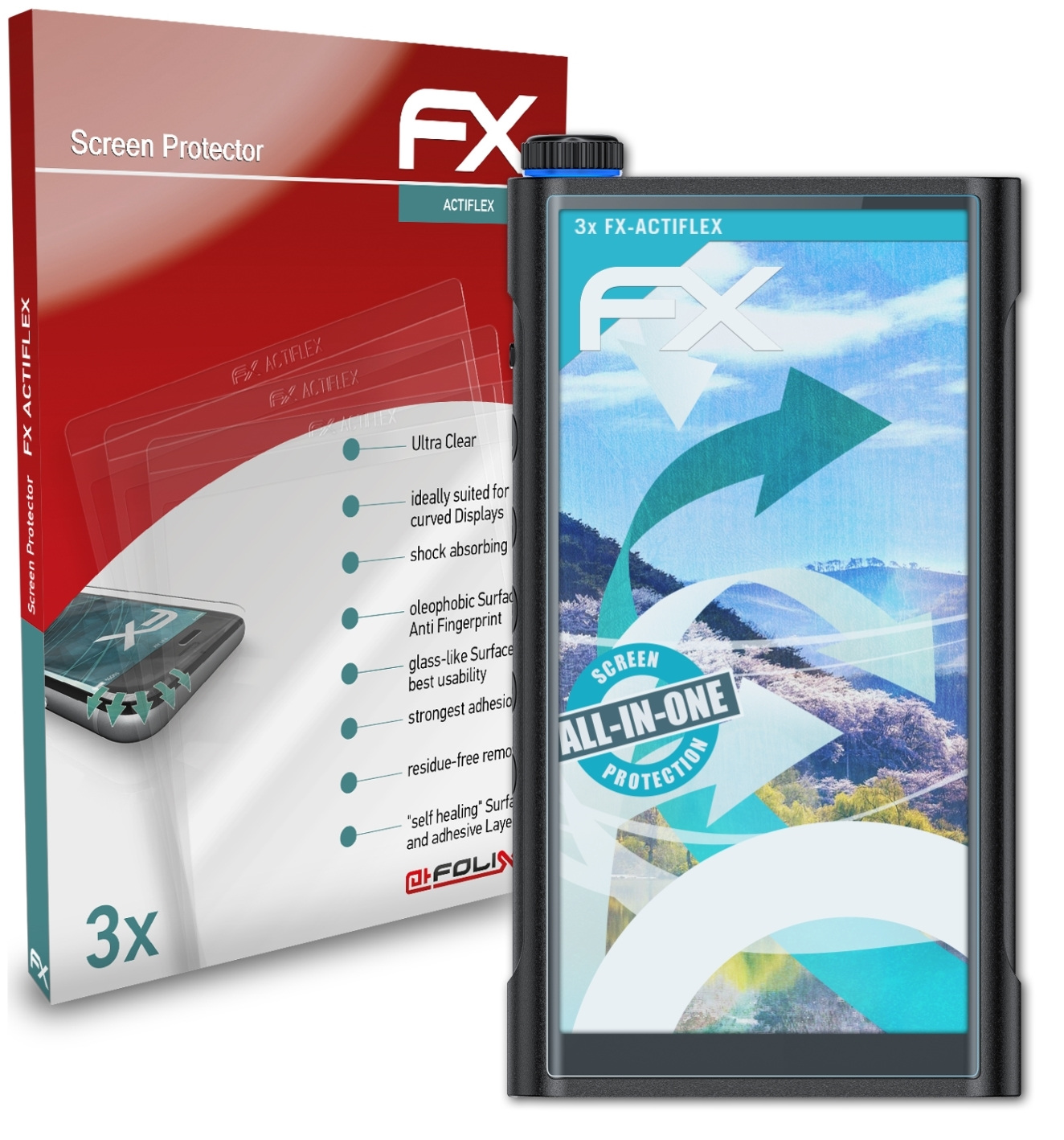 3x Displayschutz(für M15) FX-ActiFleX ATFOLIX FiiO