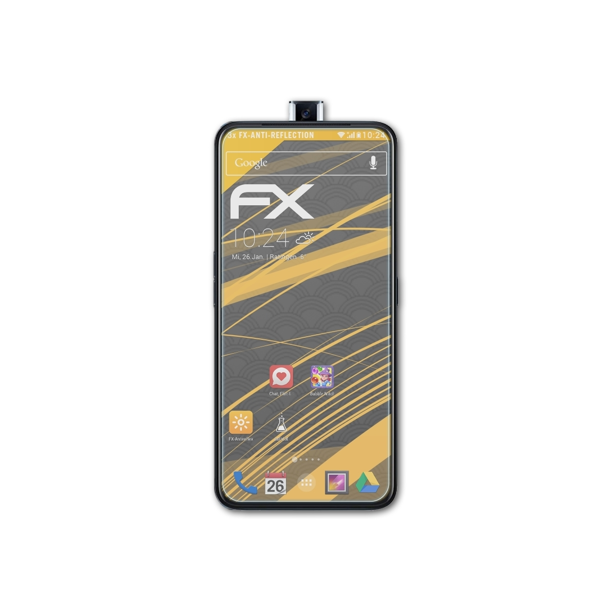FX-Antireflex Displayschutz(für Oppo Z) 3x Reno2 ATFOLIX