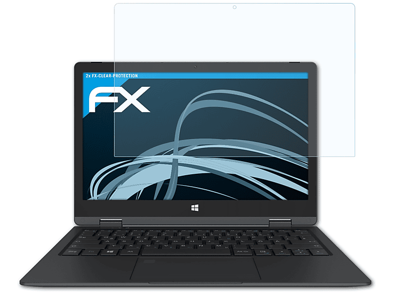 ATFOLIX 2x FX-Clear Displayschutz(für Trekstor YourBook C11B)