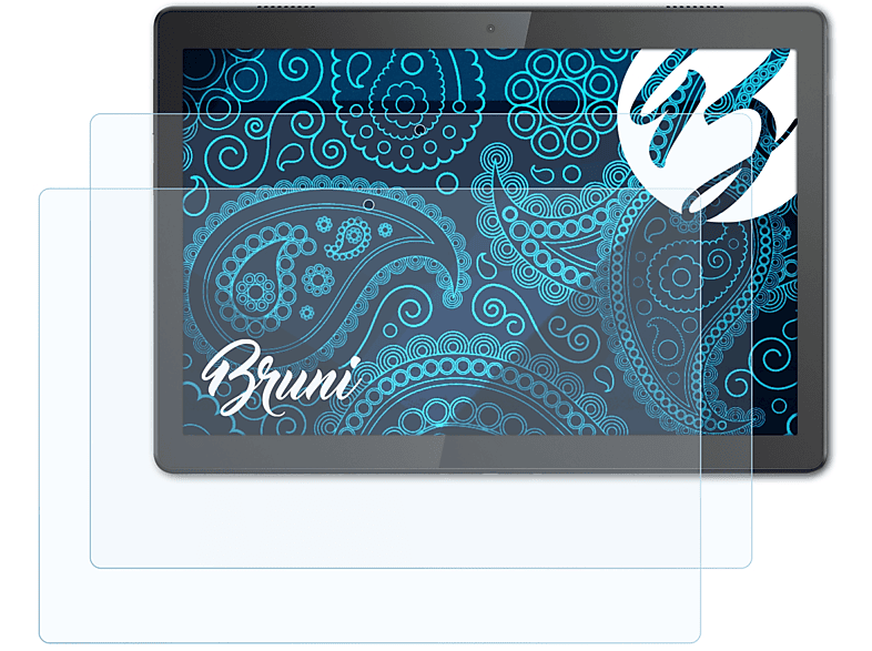 BRUNI 2x Basics-Clear Schutzfolie(für Lenovo Smart Tab M10)