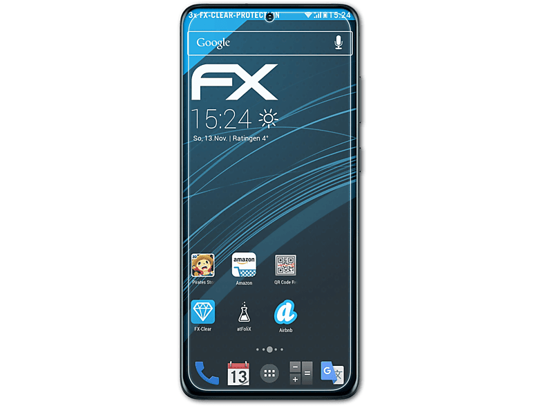 Samsung S20 Galaxy Displayschutz(für FX-Clear Plus) 3x ATFOLIX