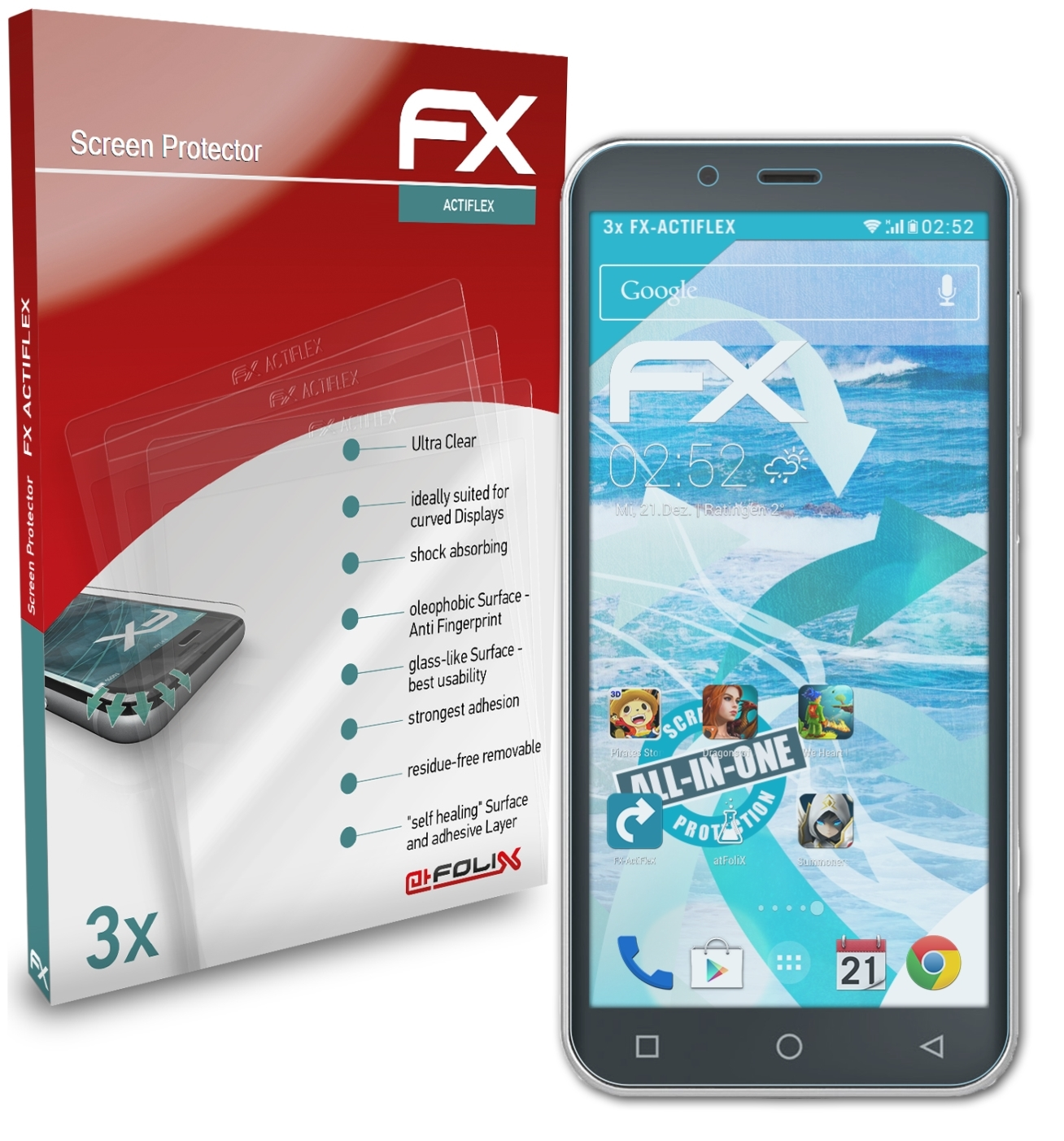 ATFOLIX 3x Emporia Displayschutz(für FX-ActiFleX Smart.4)