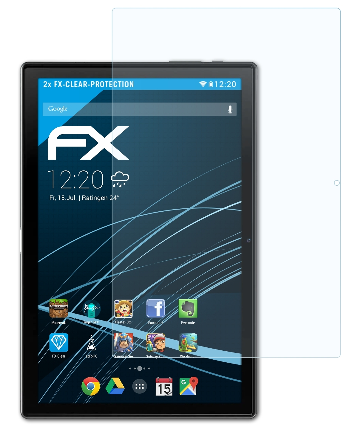 8E) FX-Clear Blackview ATFOLIX Tab Displayschutz(für 2x