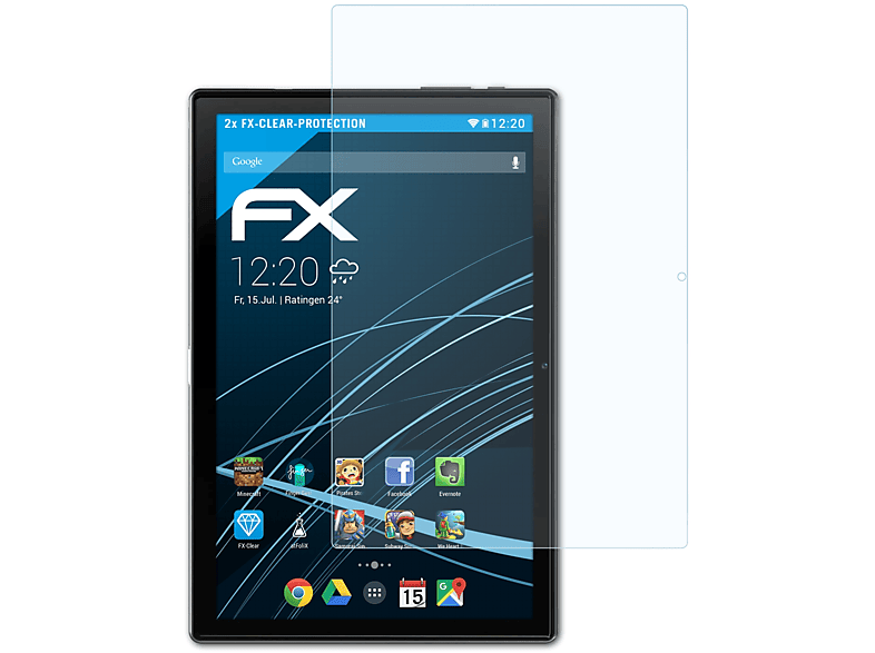 ATFOLIX 2x FX-Clear Displayschutz(für Blackview Tab 8E)