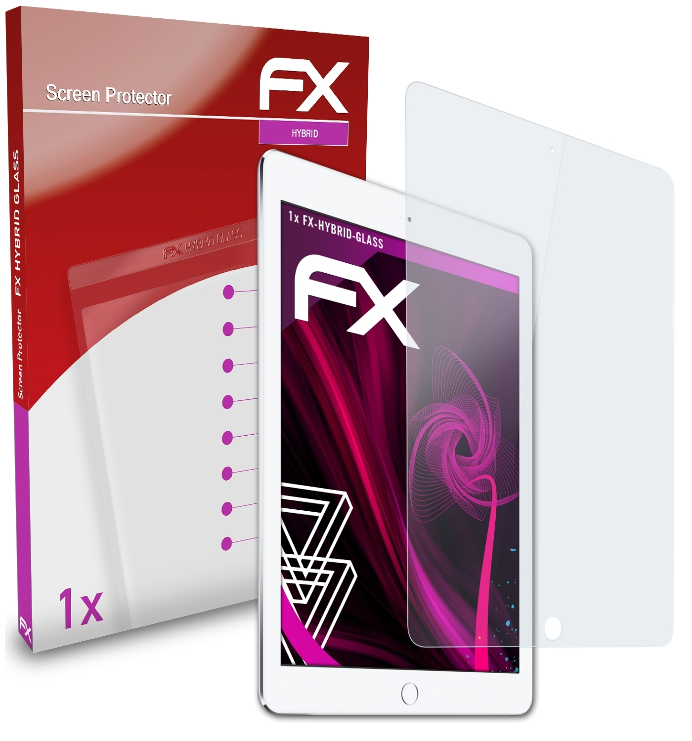 ATFOLIX FX-Hybrid-Glass Schutzglas(für 2) Air iPad Apple