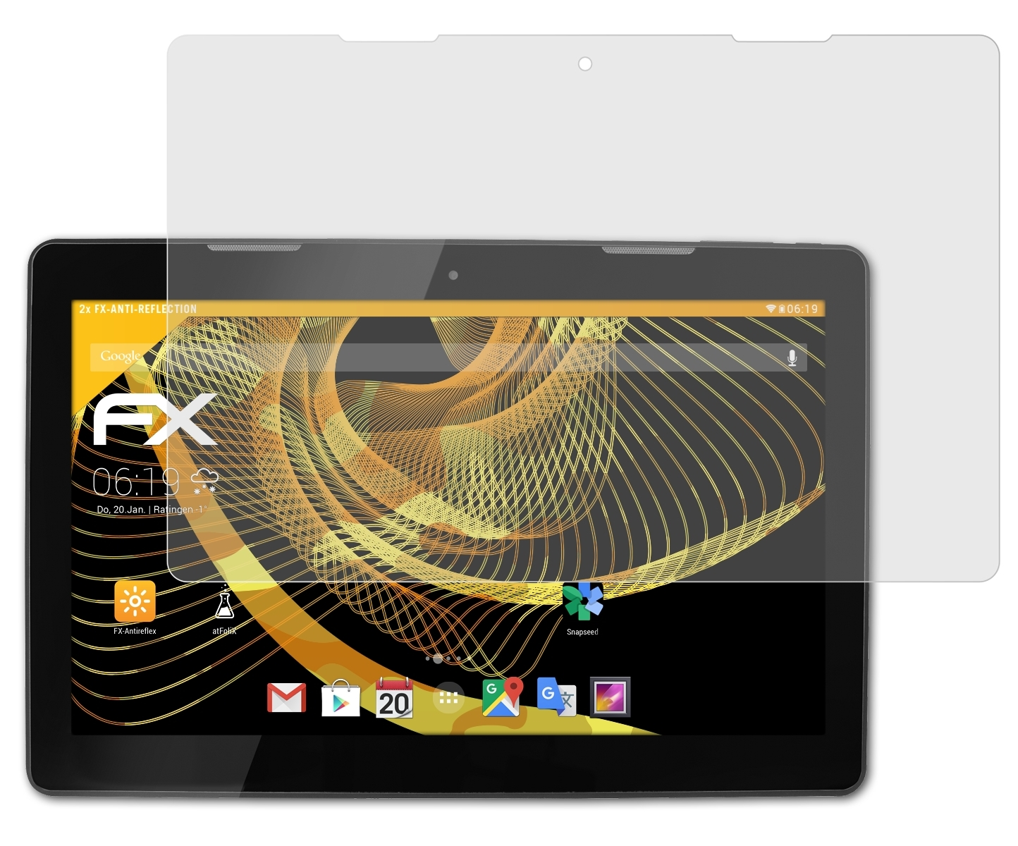 ATFOLIX 2x FX-Antireflex Displayschutz(für HannSpree Titan HannsPad 2) 13.3