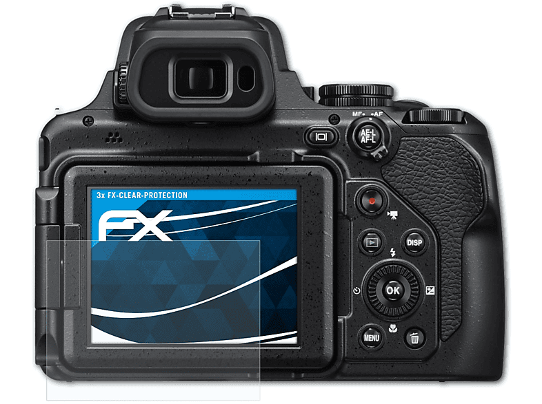 ATFOLIX 3x FX-Clear Coolpix Displayschutz(für Nikon P1000)