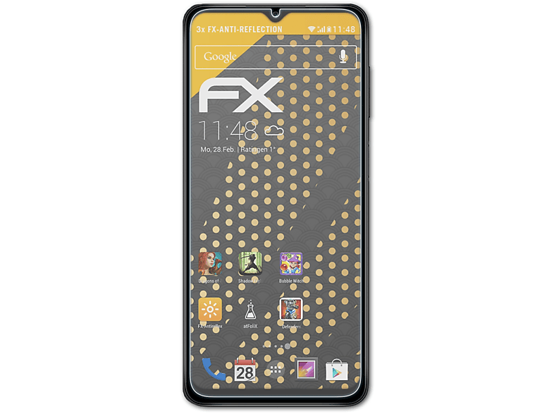 FX-Antireflex Displayschutz(für 3x ATFOLIX Galaxy A12) Samsung