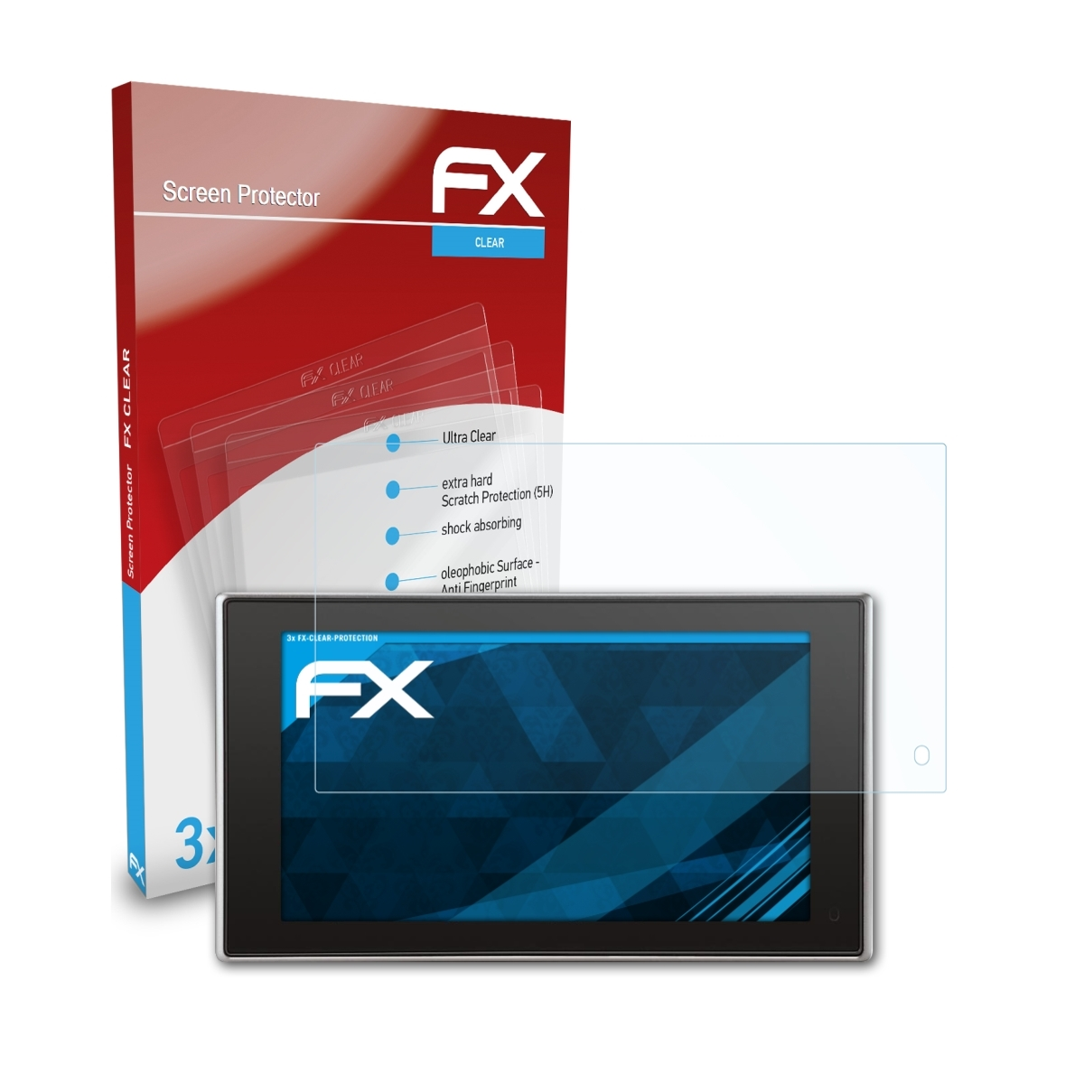 ATFOLIX 3x FX-Clear Displayschutz(für 3597) Garmin nüvi