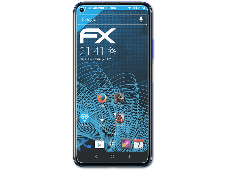 ATFOLIX 3x 5T) Displayschutz(für Nova Huawei FX-Clear