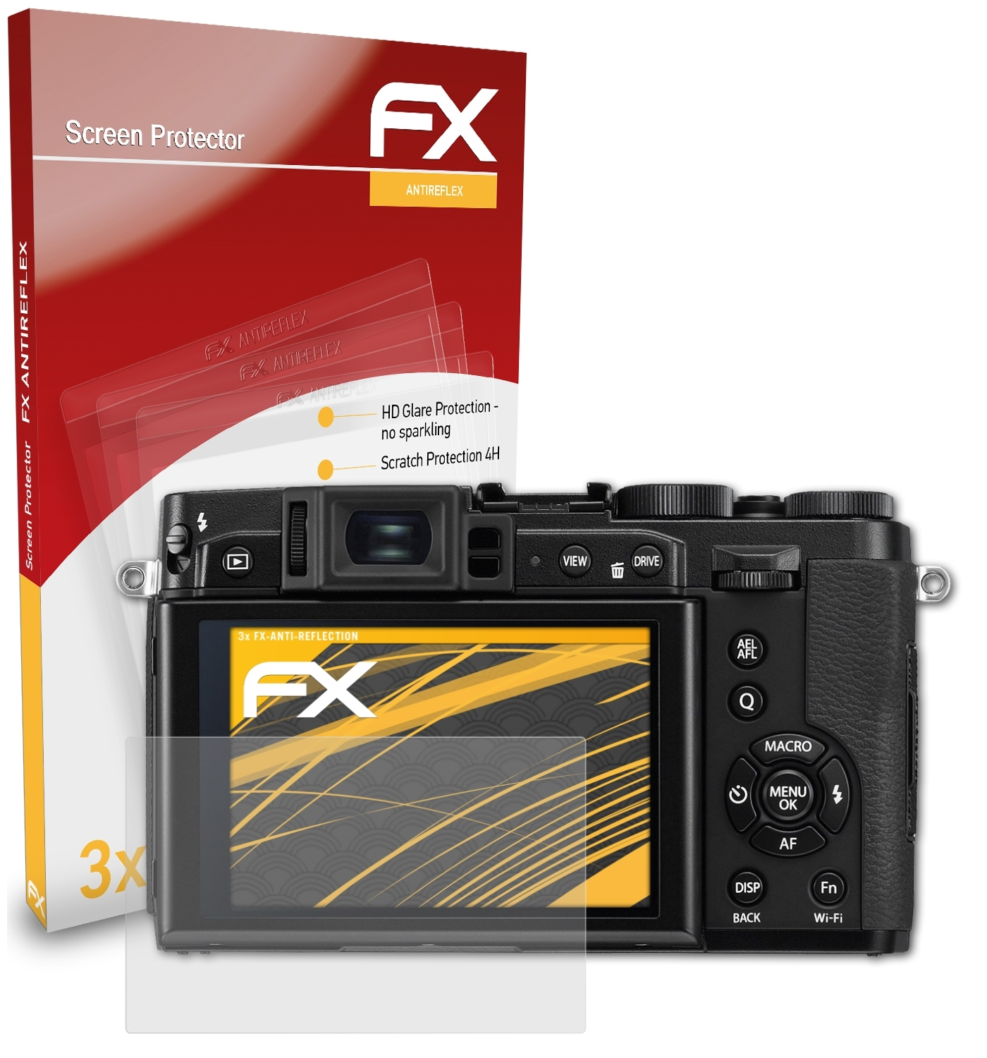 ATFOLIX 3x X30) Fujifilm Displayschutz(für FX-Antireflex