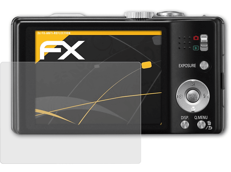 ATFOLIX 3x FX-Antireflex Displayschutz(für Panasonic Lumix DMC-TZ22) | Kamera Schutzfolie