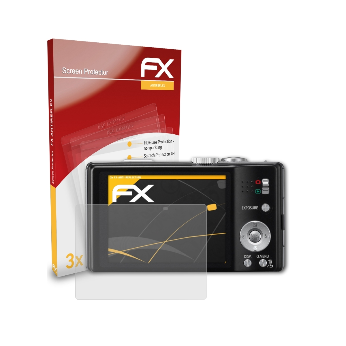 Lumix DMC-TZ22) Panasonic Displayschutz(für 3x ATFOLIX FX-Antireflex