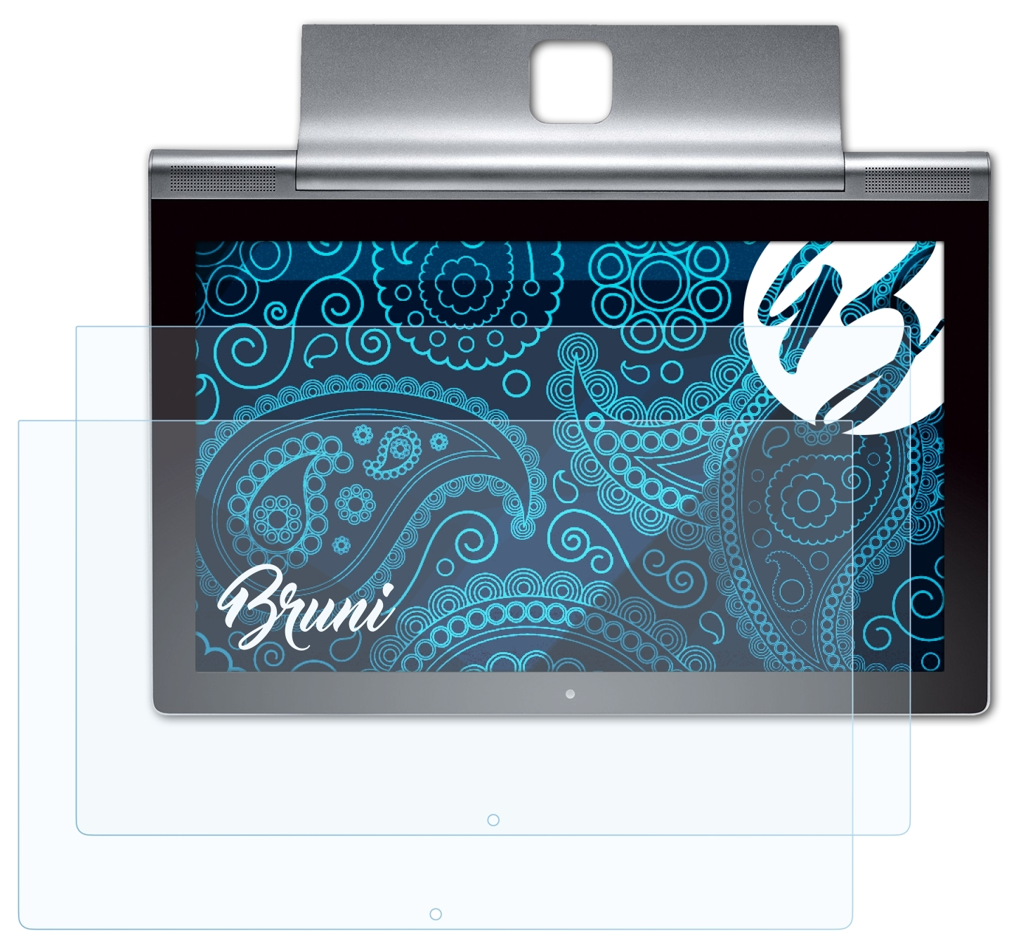 BRUNI 2x Basics-Clear Schutzfolie(für Lenovo Tablet Pro 2 inch)) Yoga (13.3
