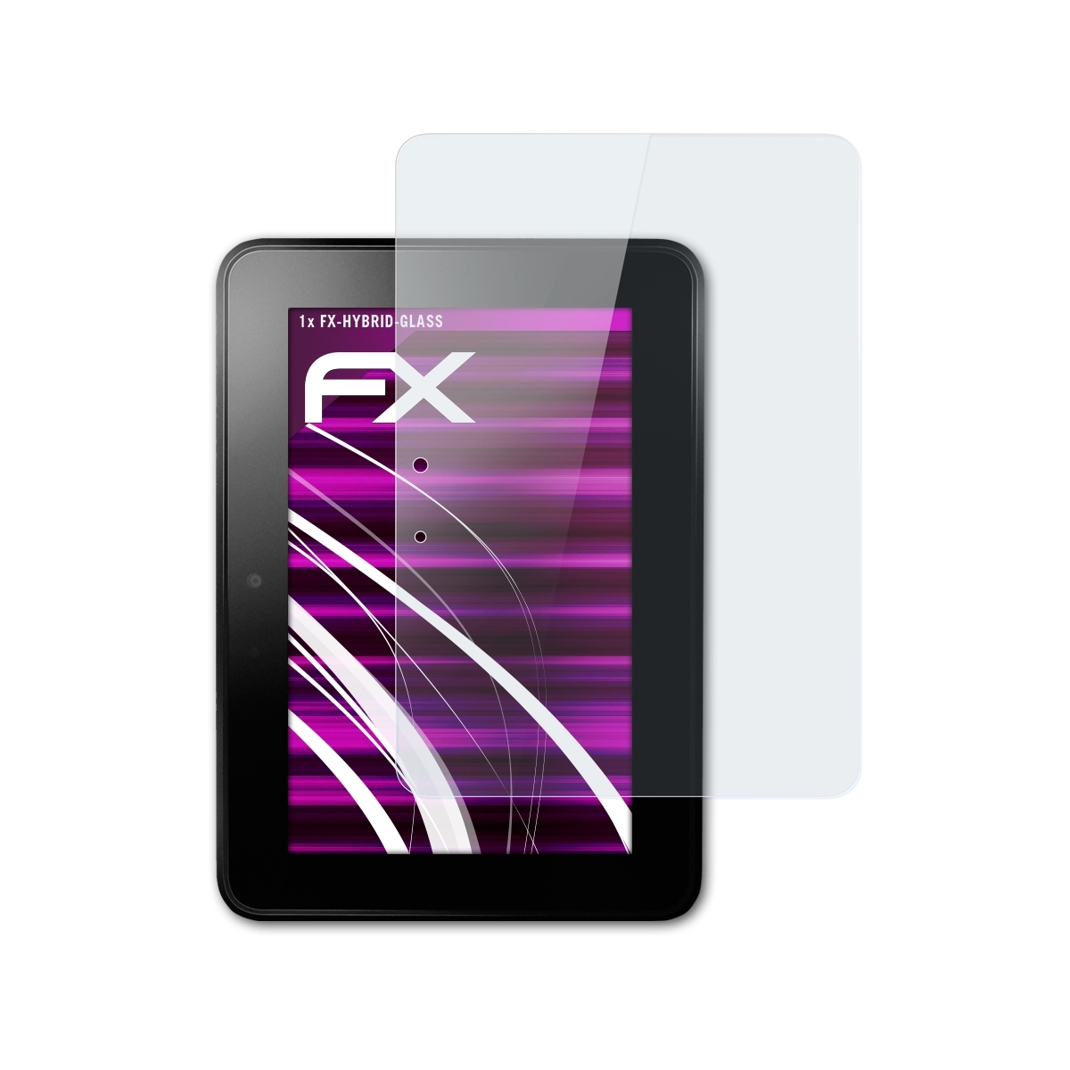 ATFOLIX FX-Hybrid-Glass Fire Amazon 7 2012)) HD Kindle Schutzglas(für (1.Generation
