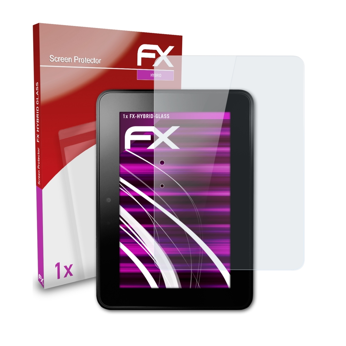 Amazon ATFOLIX 7 FX-Hybrid-Glass Kindle Fire Schutzglas(für HD (1.Generation 2012))