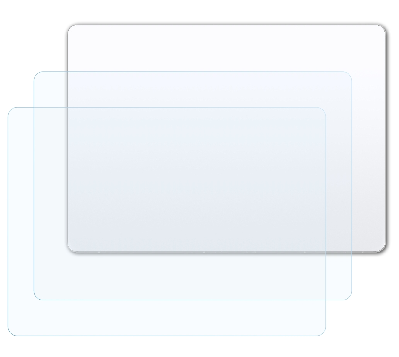 BRUNI 2x Basics-Clear Schutzfolie(für Apple 2) Magic Trackpad