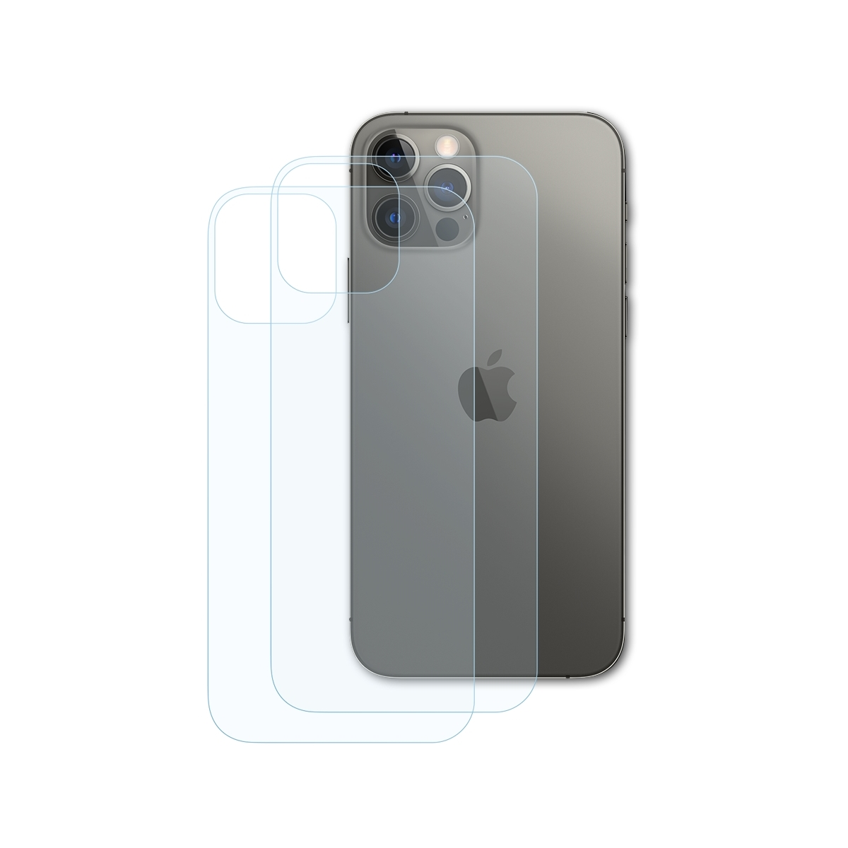 iPhone (Backcover)) 12 Apple Schutzfolie(für Pro BRUNI Basics-Clear 2x