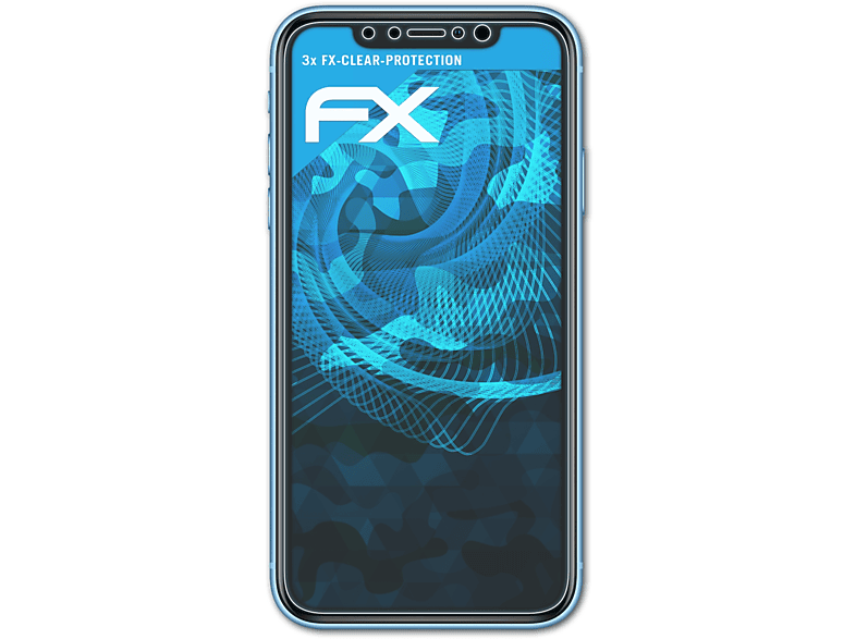 ATFOLIX XR cover)) FX-Clear Displayschutz(für (Front 3x Apple iPhone