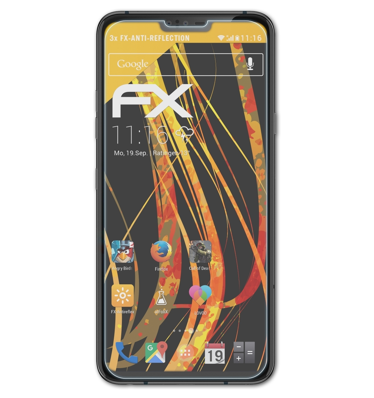 3x V40 LG FX-Antireflex Displayschutz(für ATFOLIX ThinQ)