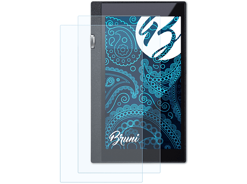 BRUNI 2x Basics-Clear Schutzfolie(für Onkyo DP-X1)