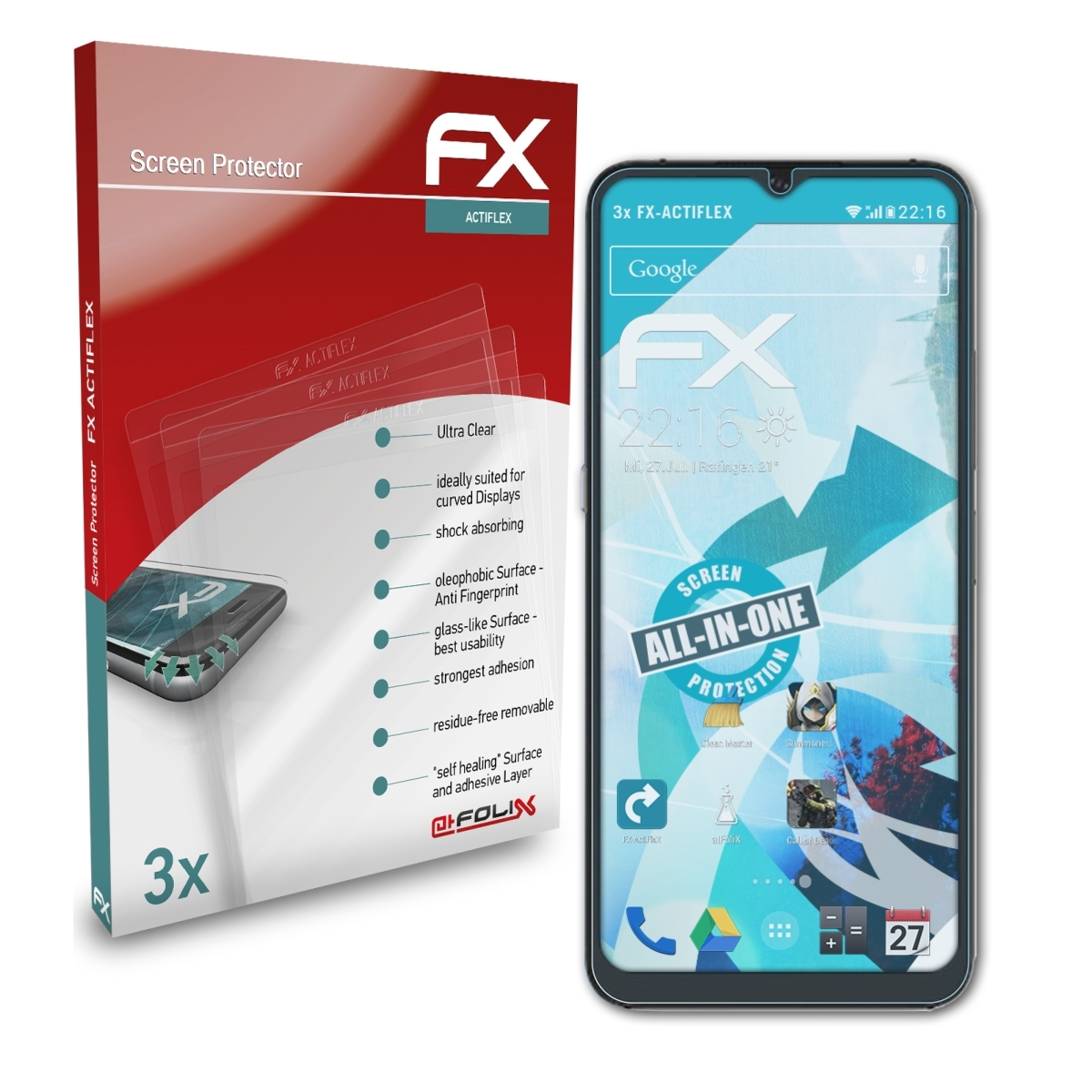 3x ATFOLIX FX-ActiFleX Displayschutz(für A11) UMiDigi