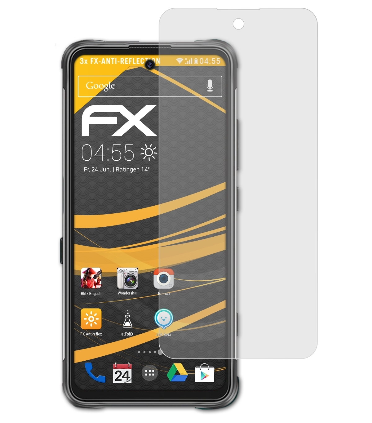 ATFOLIX 3x FX-Antireflex Displayschutz(für Bison UMiDigi GT)