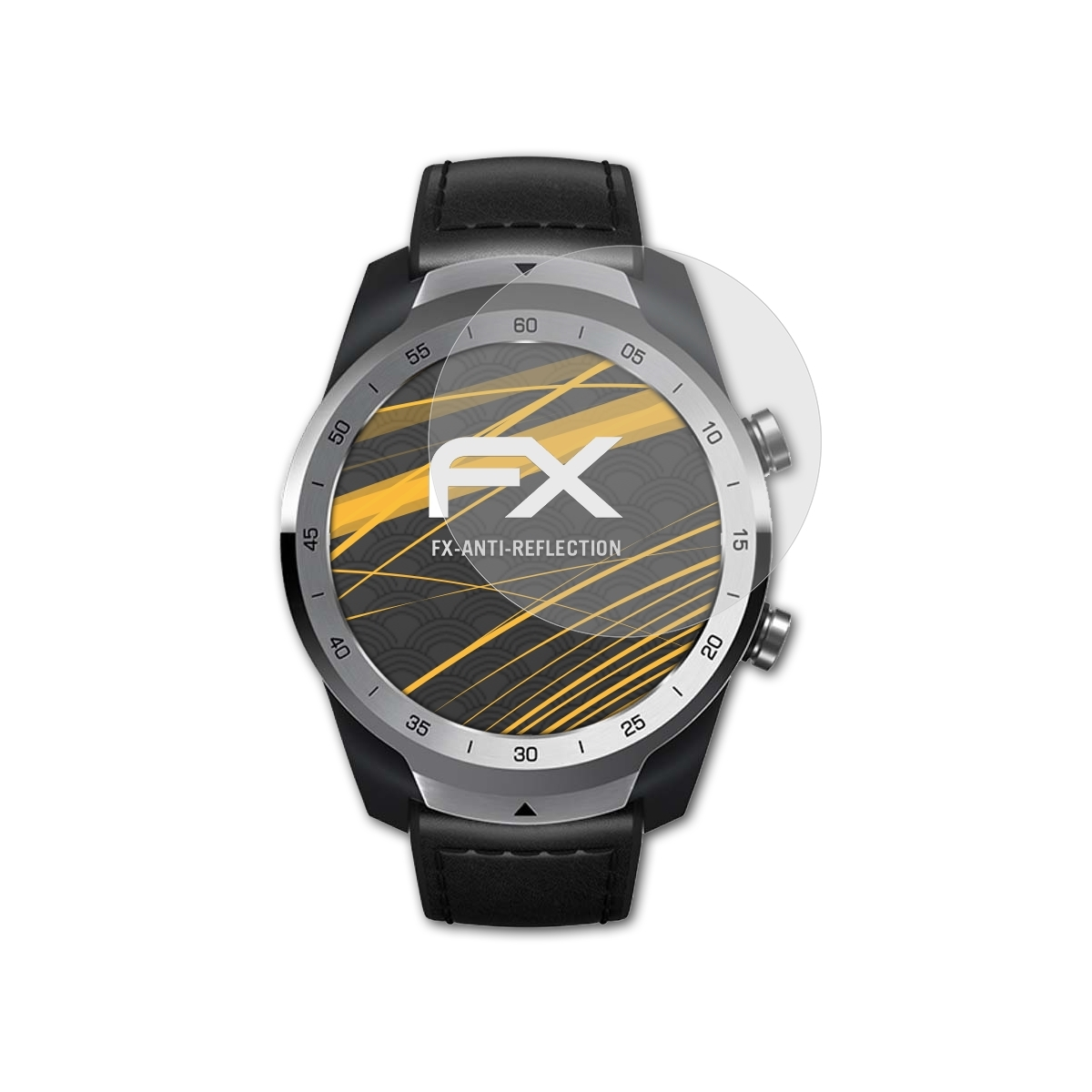 ATFOLIX 3x (2020)) TicWatch FX-Antireflex Pro Displayschutz(für Mobvoi