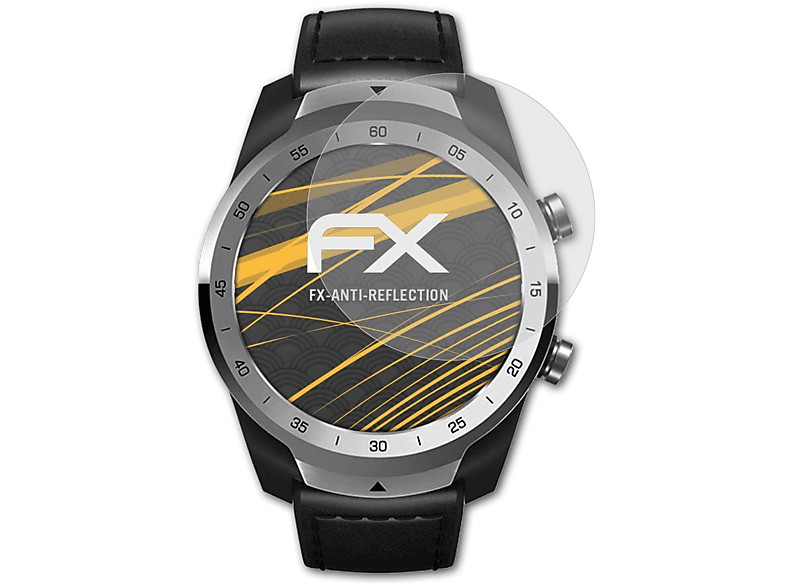 ATFOLIX 3x (2020)) TicWatch FX-Antireflex Pro Displayschutz(für Mobvoi
