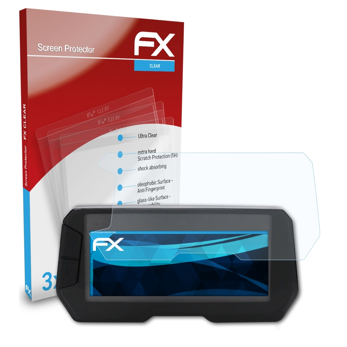 ATFOLIX 3x 125/XL (SM8)) Displayschutz(für Honda FX-Clear 1000 Varadero V
