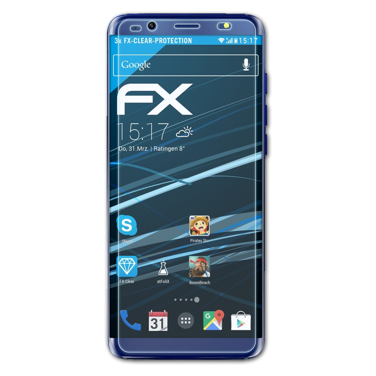 ATFOLIX 3x FX-Clear Displayschutz(für Nuu G3) Mobile